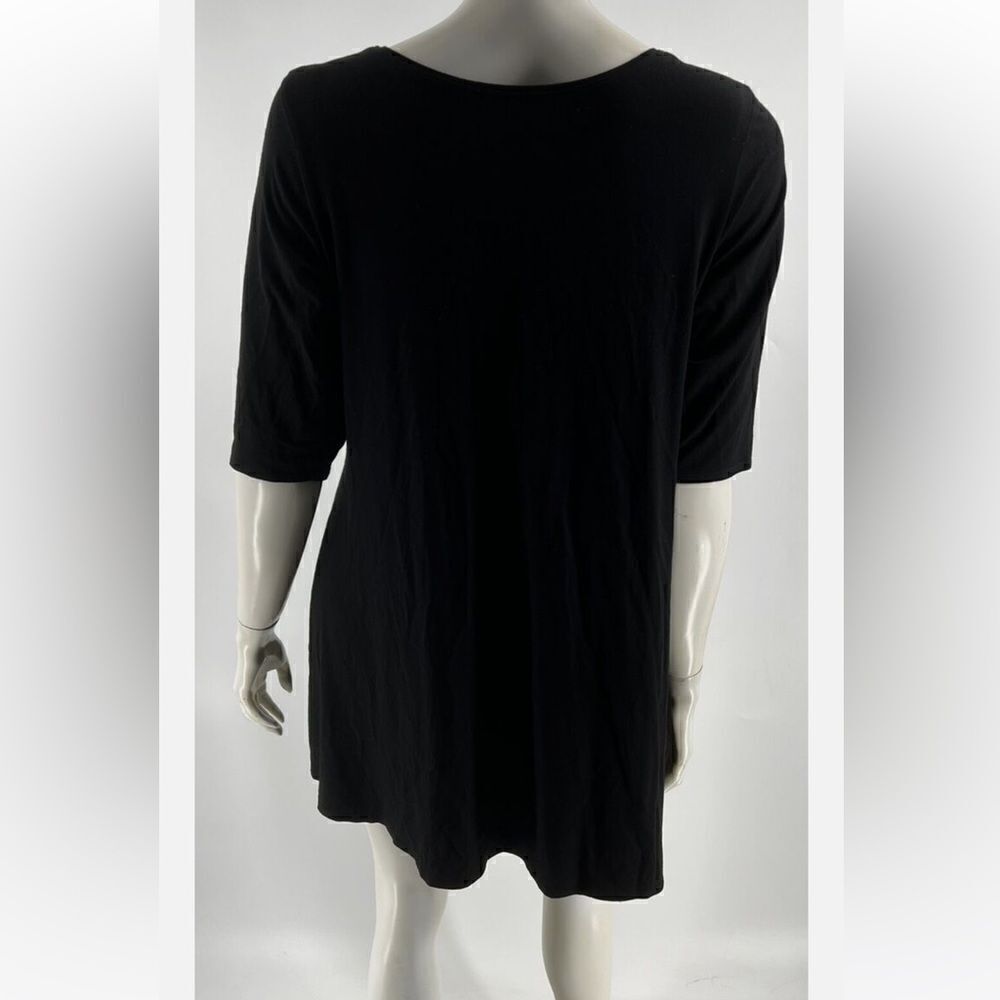 Eileen Fisher NWOT Stretch Jersey Knit Jewel Neck Dress. Size XS - Picture 3 of 4